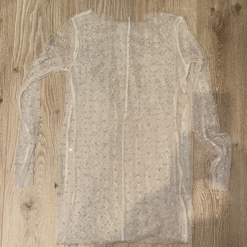 Elegant Sheer White Overlay